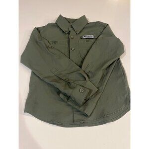 Columbia Mens XS Green Long Sleeve Button-Up Shirt